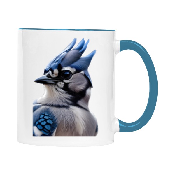 Hrnek malý barevný s potiskem Pták