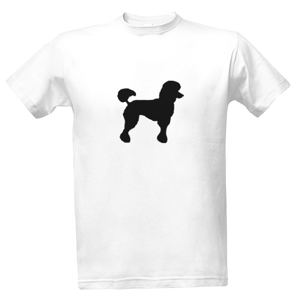 Tričko s potiskem Silueta pudla