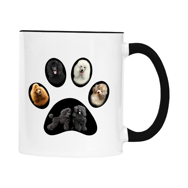 Hrnek malý barevný s potiskem Pudlíci