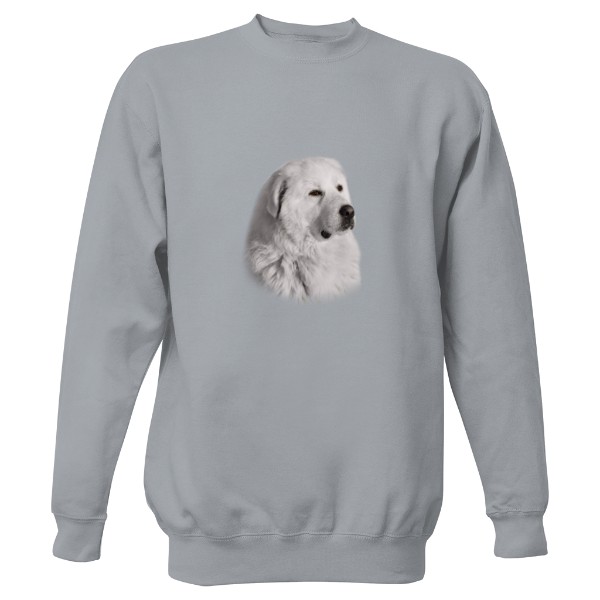 Mikina bez kapuce Unisex s potiskem Pyrenejský horský pes