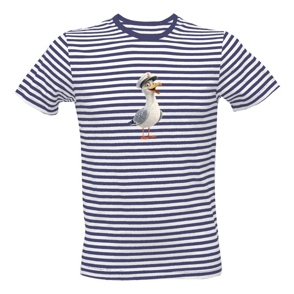 Tričko s potiskem Racek s čepicí