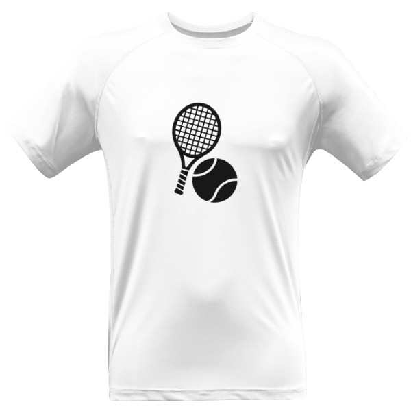 Pánské funkční tričko Premium s potiskem Tenisová raketa a tenisák