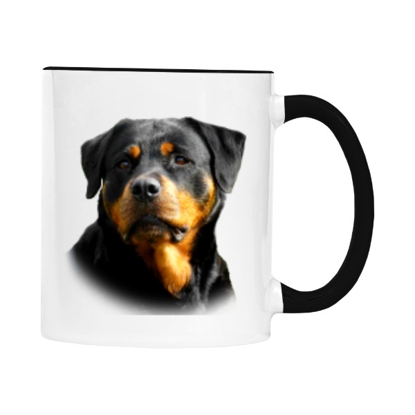 Hrnek malý barevný s potiskem Rotvajler 