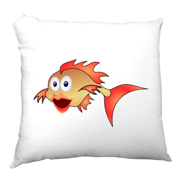 Polštář saténový s potiskem Ryba