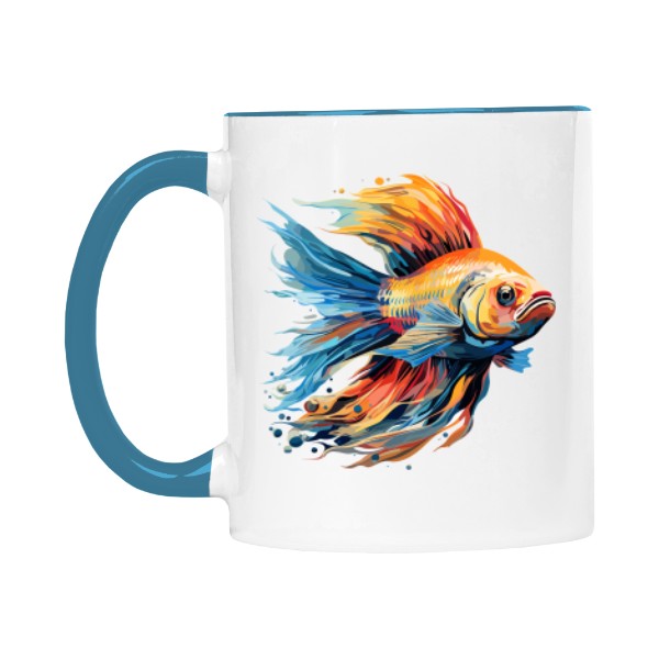 Hrnek malý barevný s potiskem Rybička