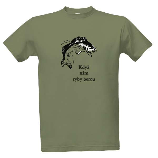 Tričko s potiskem Když nám ryby berou