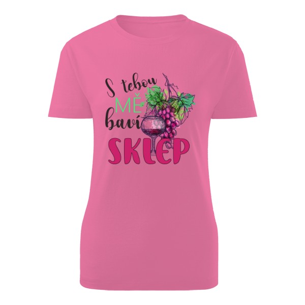 Tričko s potiskem S tebou mě baví sklep