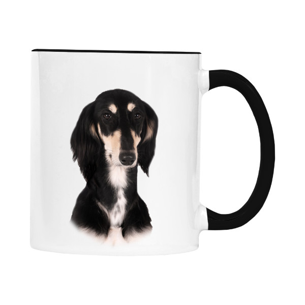 Hrnek malý barevný s potiskem Saluki - Perský chrt