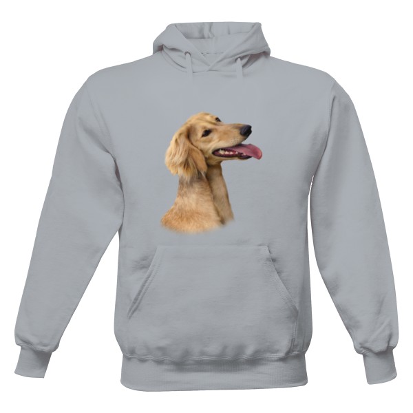 Pánská mikina s kapucí s potiskem Saluki - Perský chrt