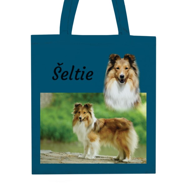 Nákupní taška unisex s potiskem Šeltie 