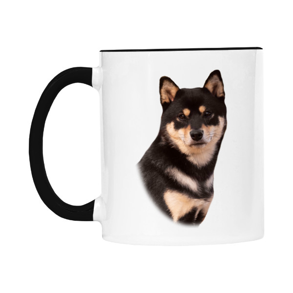 Hrnek malý barevný s potiskem Šiba-Inu