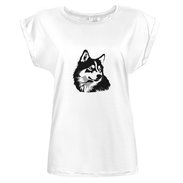Tričko s potiskem Sibiřský husky 