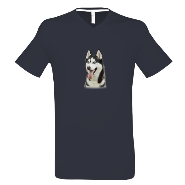 Tričko s potiskem Sibiřský husky
