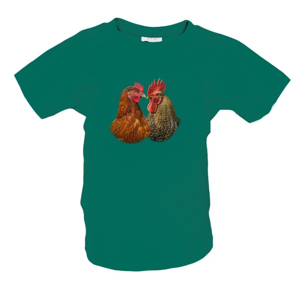 Tričko s potiskem Slepice a kohout