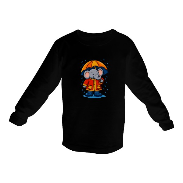 Tričko s potiskem Slon s deštníkem