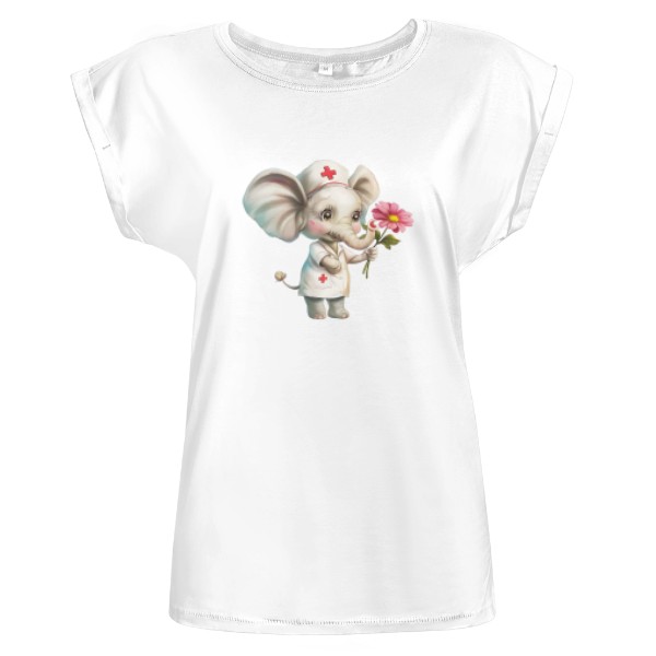 Tričko s potiskem Sloník zdravotní sestřička