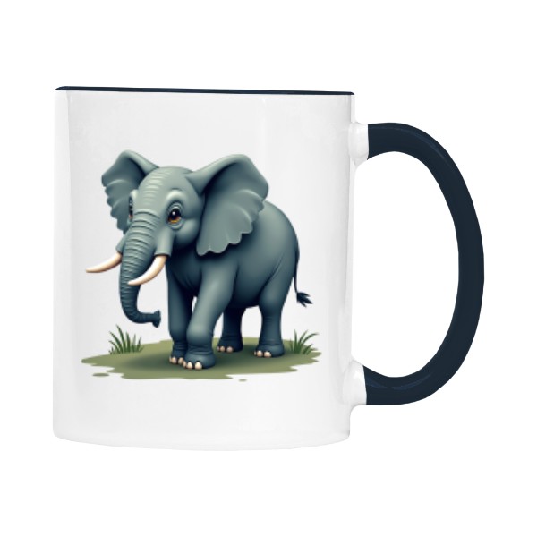 Hrnek malý barevný s potiskem Slon