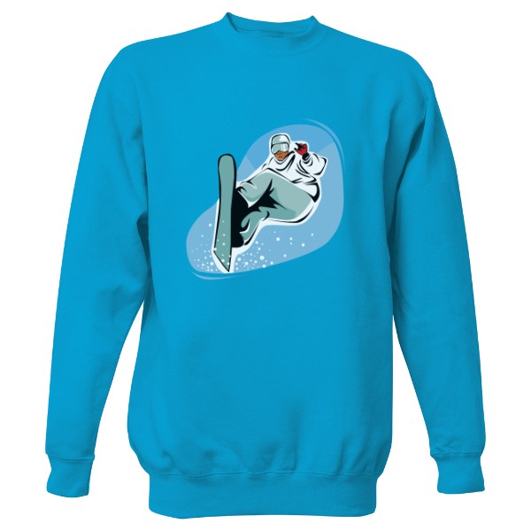 Mikina bez kapuce Unisex s potiskem Snowboardista 