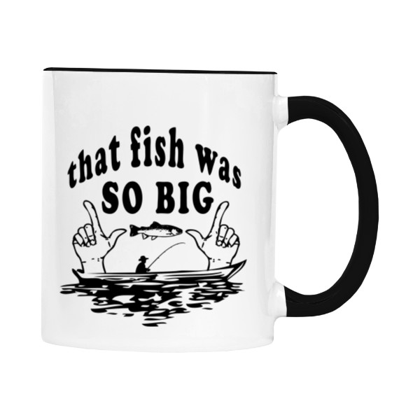 Hrnek malý barevný s potiskem Rybář 