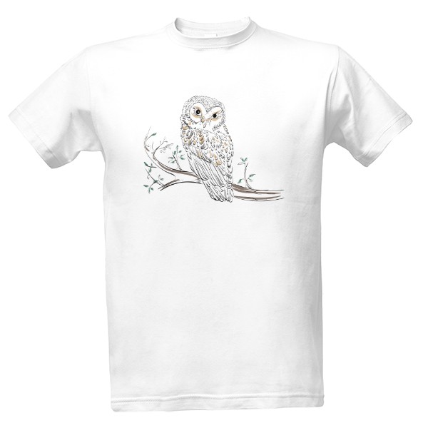 Tričko s potiskem Sova