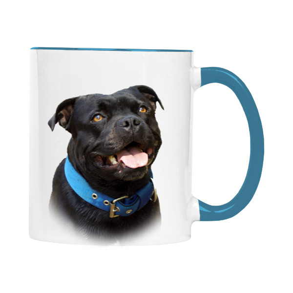 Hrnek malý barevný s potiskem Stafordšírský bulterier