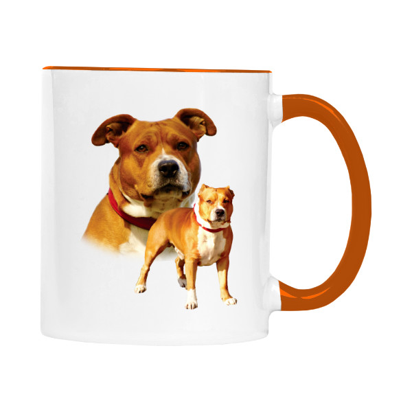 Hrnek malý barevný s potiskem Stafordšírský bulterier