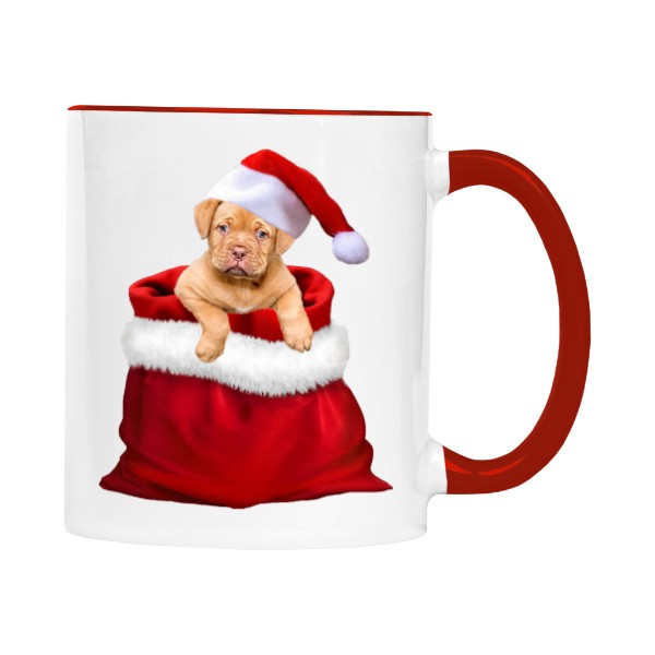 Hrnek malý barevný s potiskem Bordeauxská doga