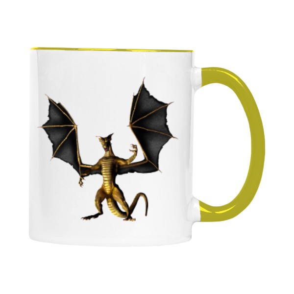 Hrnek malý barevný s potiskem Drak