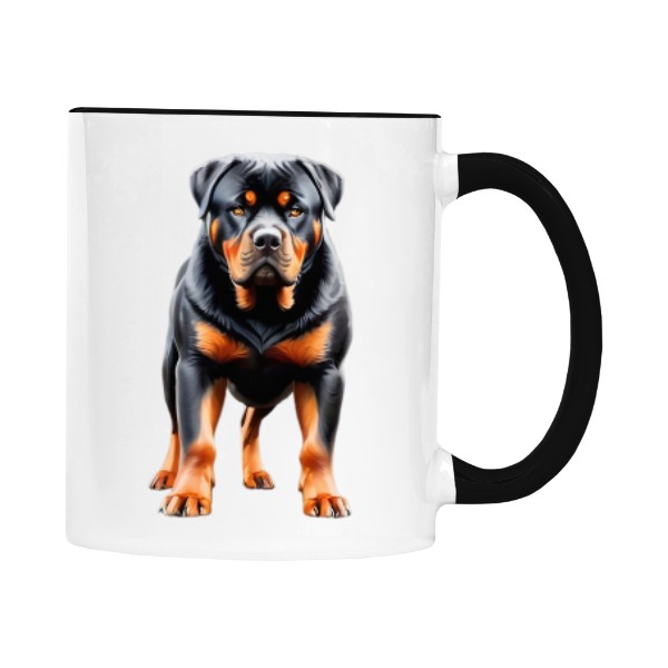 Hrnek malý barevný s potiskem Rotvajler