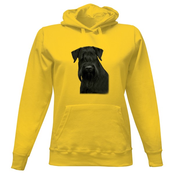 Dámská mikina s kapucí s potiskem Střední knírač