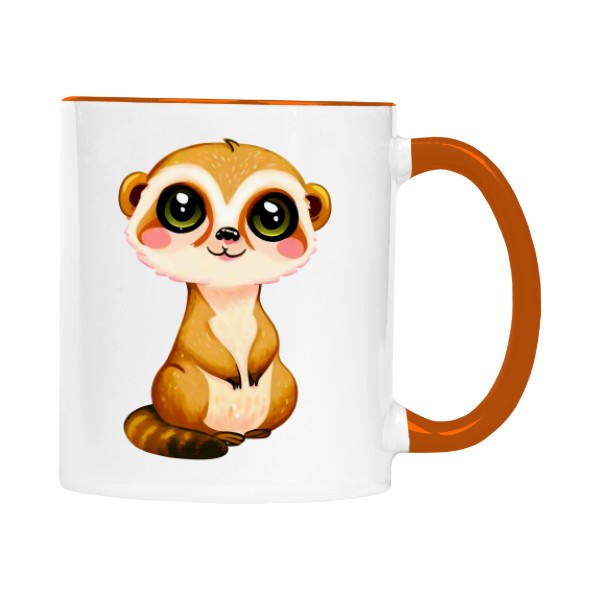 Hrnek malý barevný s potiskem Surikata