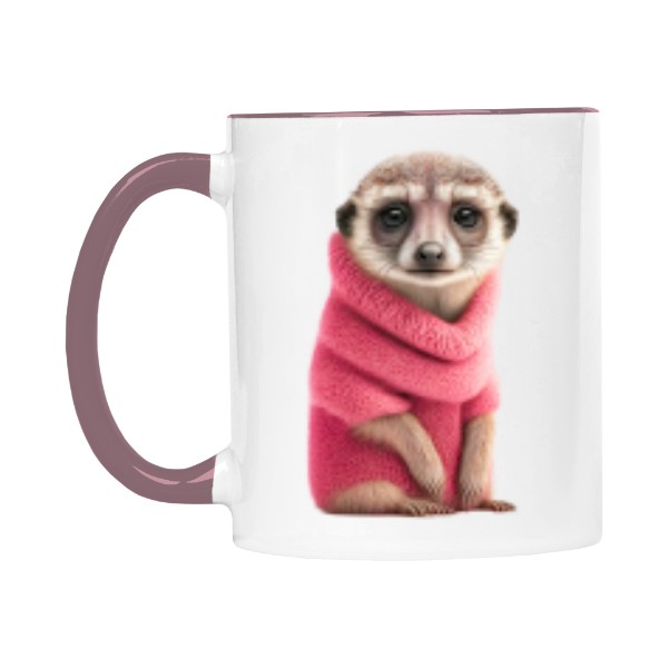 Hrnek malý barevný s potiskem Surikata