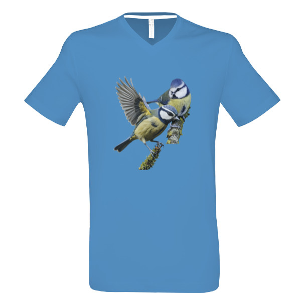 Tričko s potiskem Sýkora modeřinka