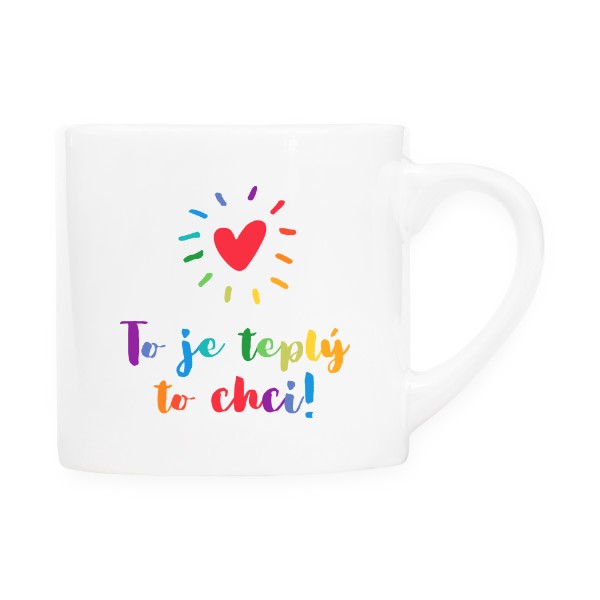 Hrnek espresso (Lungo) s potiskem To je teplý, to chci!