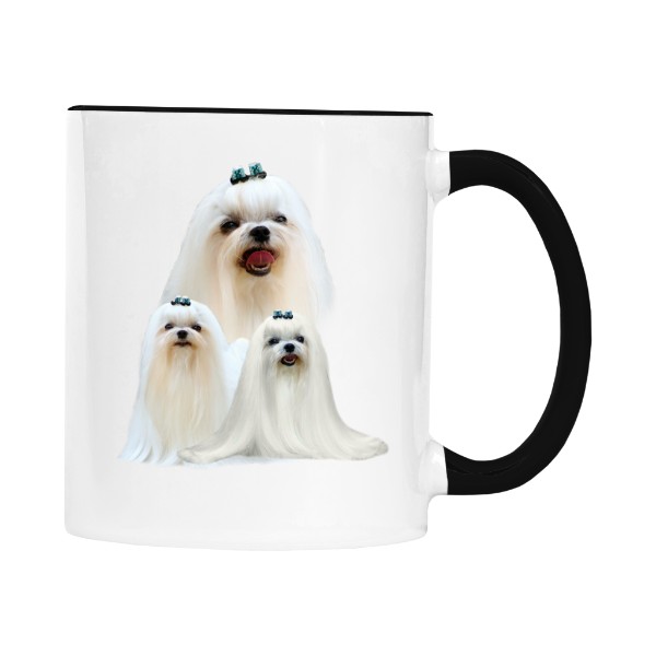 Hrnek malý barevný s potiskem Maltézský psík