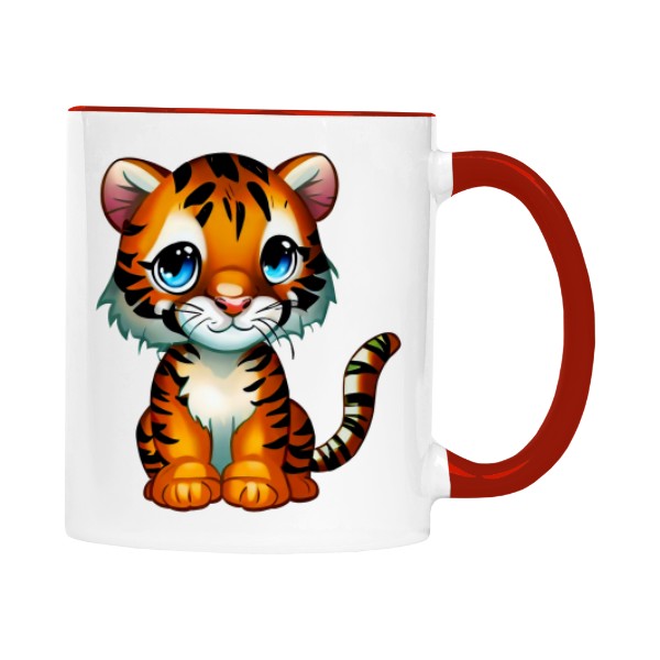 Hrnek malý barevný s potiskem Tygr