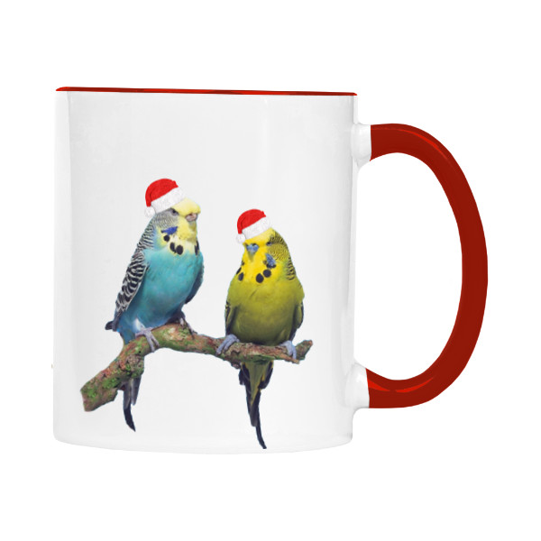 Hrnek malý barevný s potiskem Andulka vlnkovaná