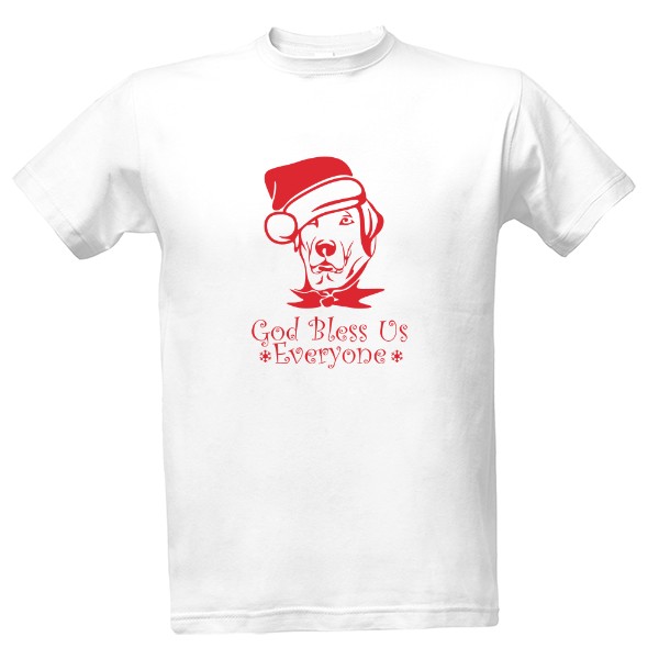 Tričko s potiskem Vánoční pejsek