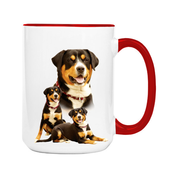 Hrnek velký barevný s potiskem Velký švýcarský salašnický pes