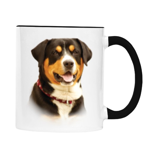 Hrnek malý barevný s potiskem Velký švýcarský salašnický pes