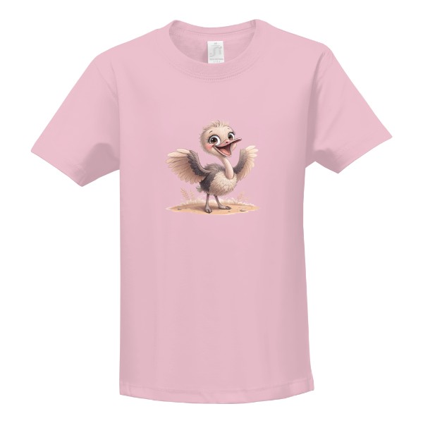 Tričko s potiskem Veselý pštros