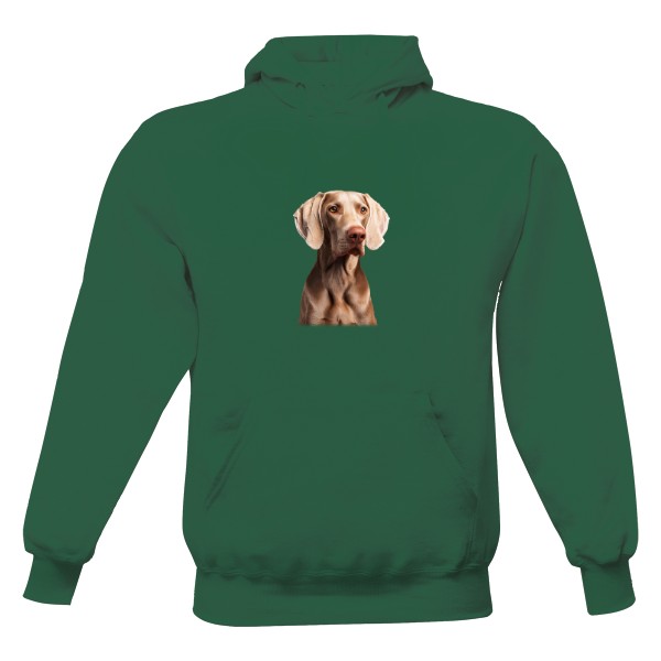 Pánská mikina s kapucí s potiskem Výmarský ohař