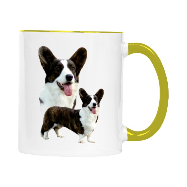 Hrnek malý barevný s potiskem Welsch Corgi 