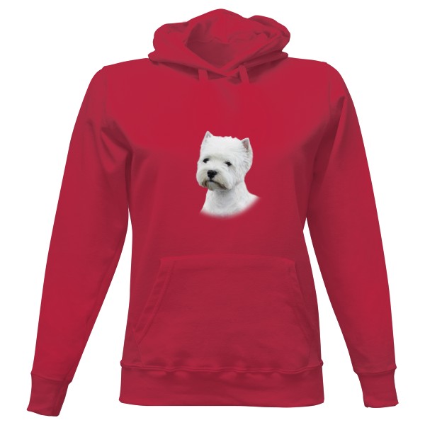 Dámská mikina s kapucí s potiskem West highland white teriér