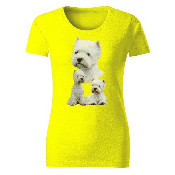 Tričko s potiskem West highland white teriér