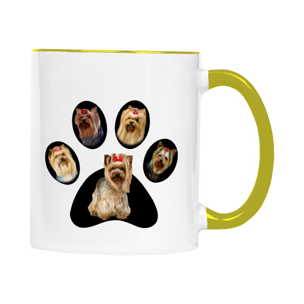Hrnek malý barevný s potiskem Yorkšírský teriér
