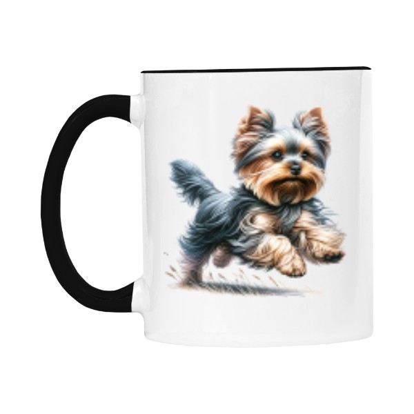 Hrnek malý barevný s potiskem Yorkšírský teriér