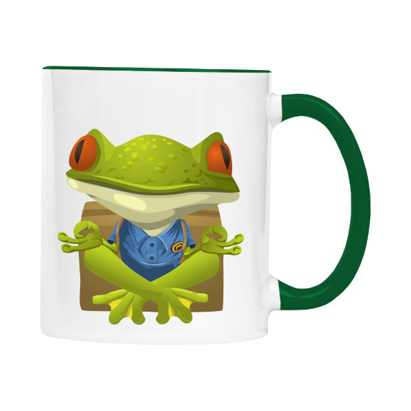 Hrnek malý barevný s potiskem Žába