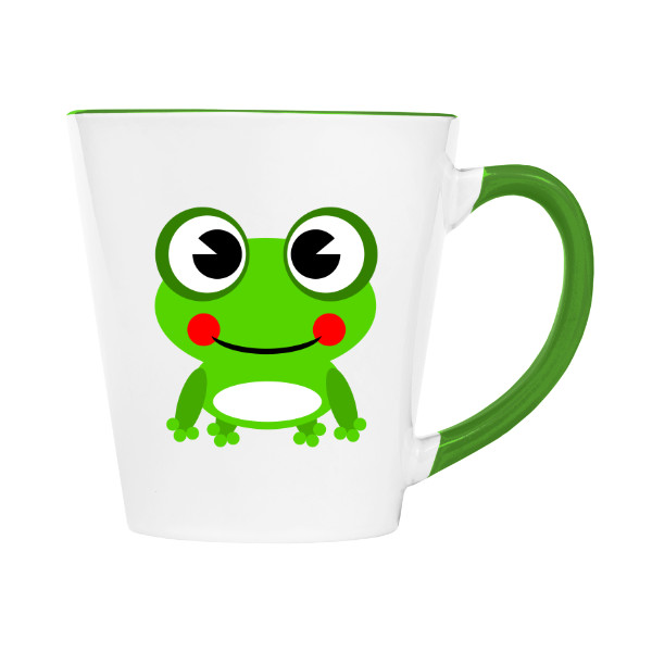 Hrnek kónický barevný s potiskem Žábka