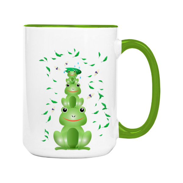 Hrnek velký barevný s potiskem Žabky